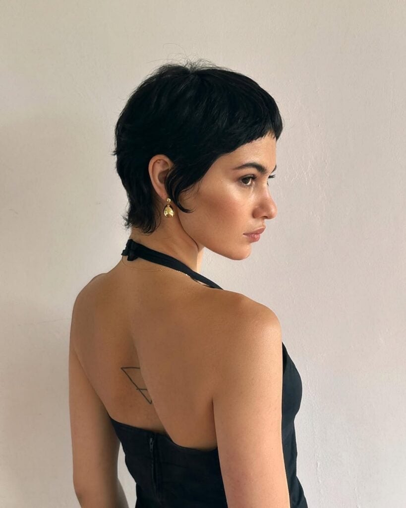 Tousled Black Pixie With Short Fringe — Simple Pixie Hairstyles