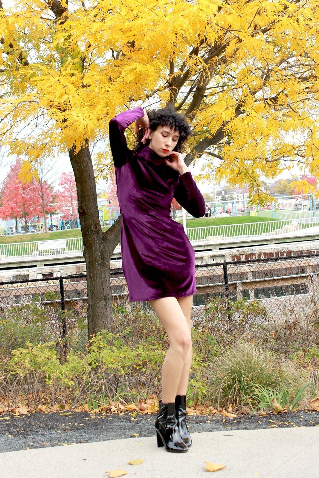 Plum Velvet Fitted Mini Dress Plum Velvet Fitted Mini Dress — Simple Plum Dress