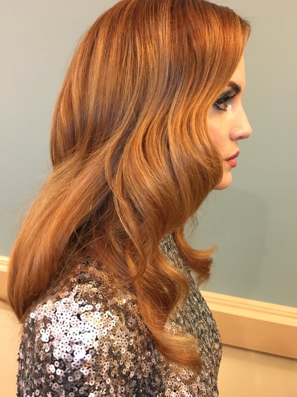 Copper Base With Lighter Red Highlights Mid-Back — Simple Red Highlights