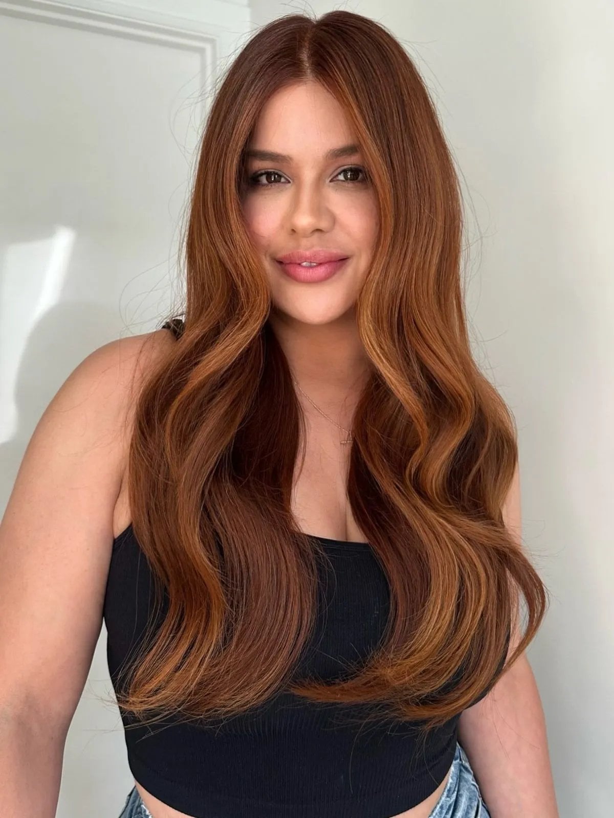 Medium Brown Base With Warm Red Highlights — Simple Red Highlights