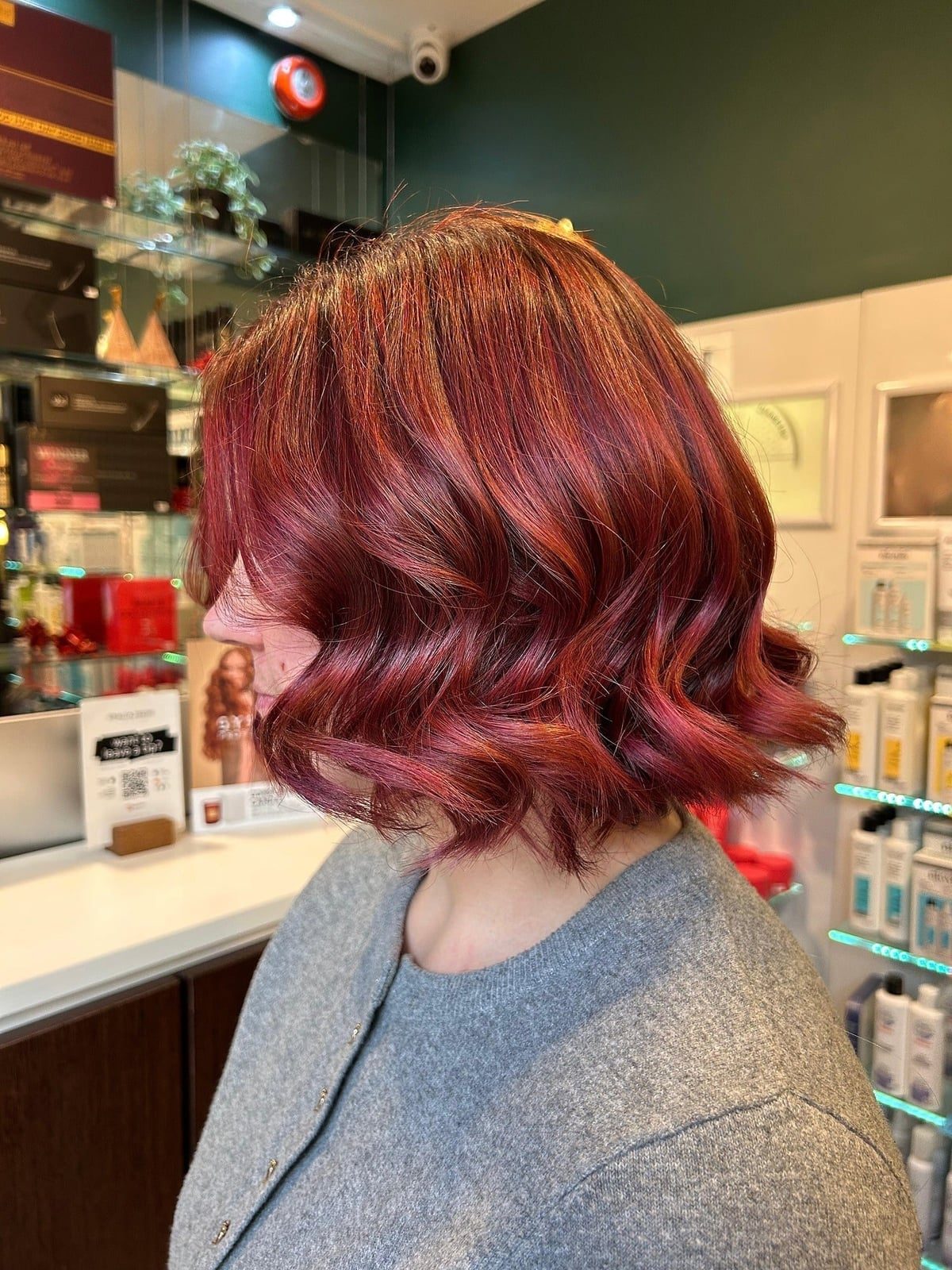 Copper Red Base With Blonde And Red Highlights — Simple Red Highlights