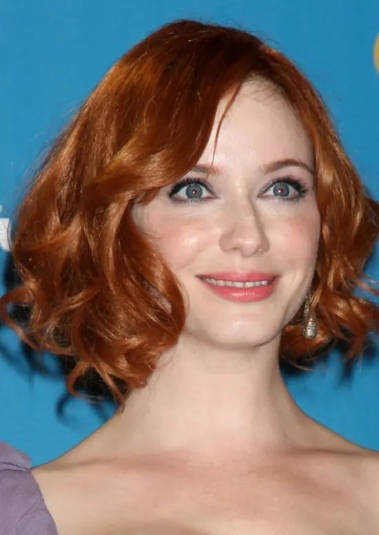 Mid-Back Layers Deep Red With Lighter Red and Side Swept Bangs — Simple Red Highlights