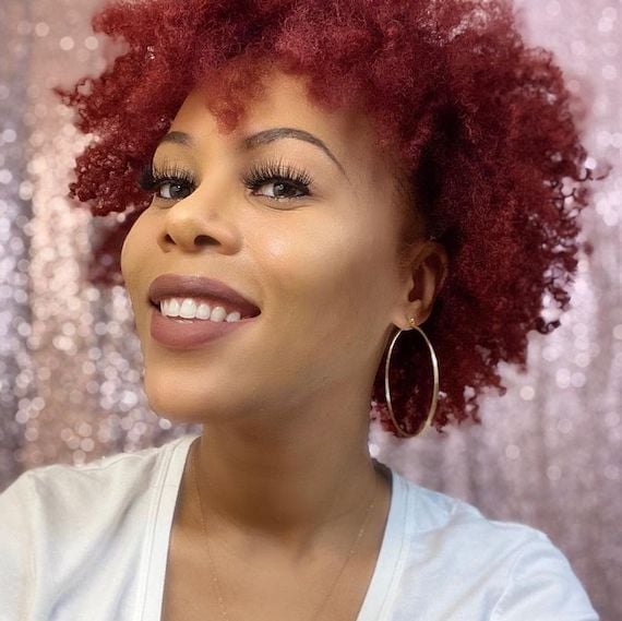 Chin Length Bob Auburn Red With Lighter Red — Simple Red Highlights