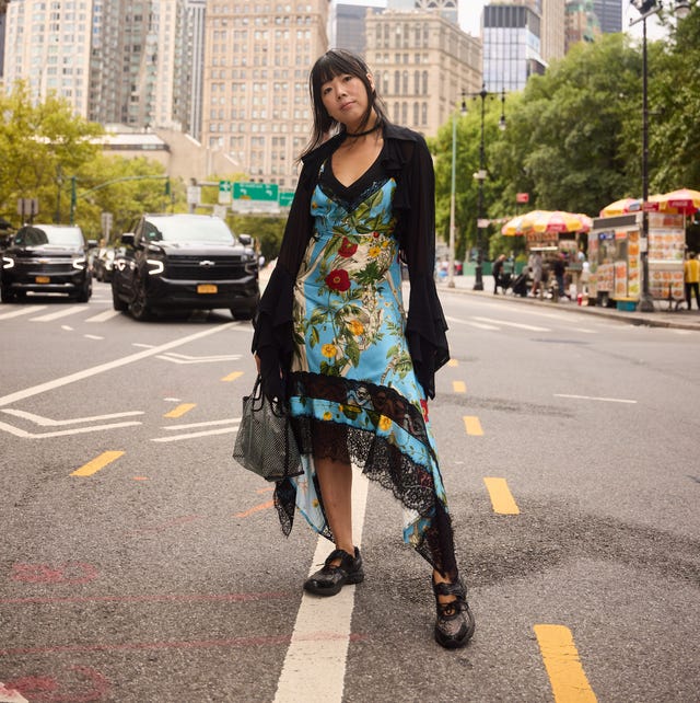 Floral Slip Dress with Ruffled Black Cardigan — Simple Road Trip Outfits