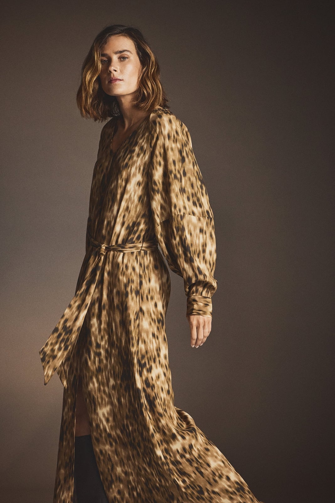 Leopard Print Satin Wrap Dress for Evening Semi-Formal Leopard Print Satin Wrap Dress for Evening Semi-Formal — Simple Semi Formal Outfits