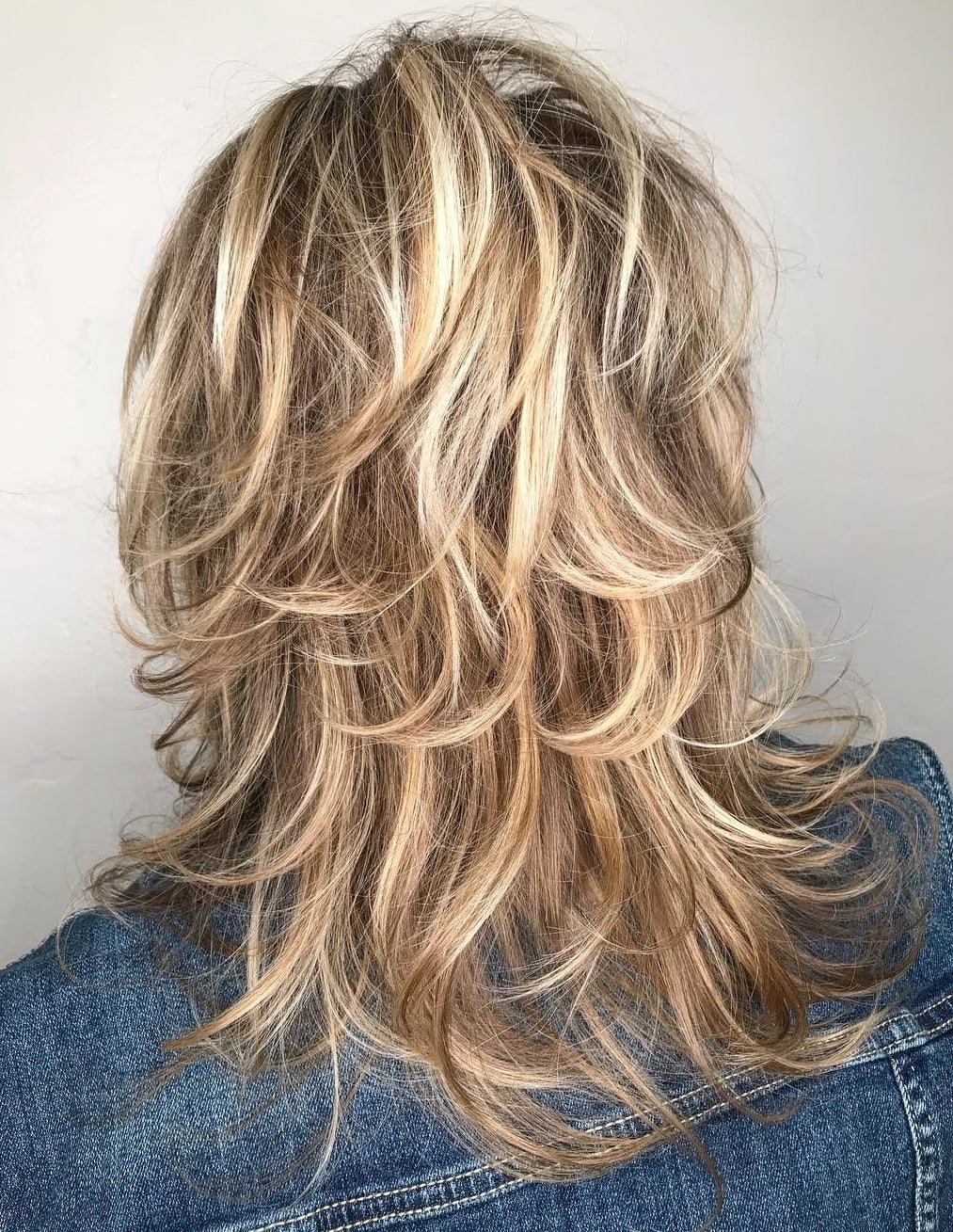 Shoulder Length Blonde Shag Shoulder Length Blonde Shag — Simple Shag Haircut