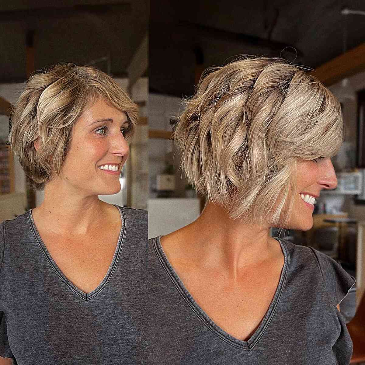 Short Light Blonde Shag Short Light Blonde Shag — Simple Shag Haircut