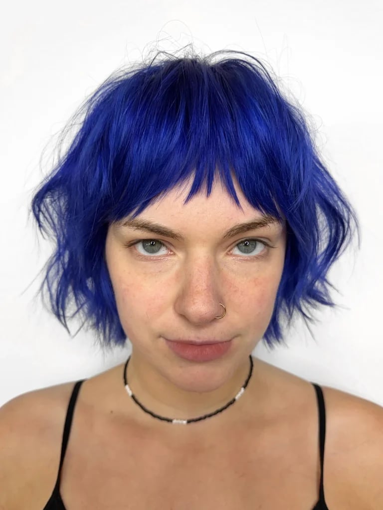 Short Shaggy Bob Vibrant Blue Short Shaggy Bob Vibrant Blue — Simple Shaggy Bob
