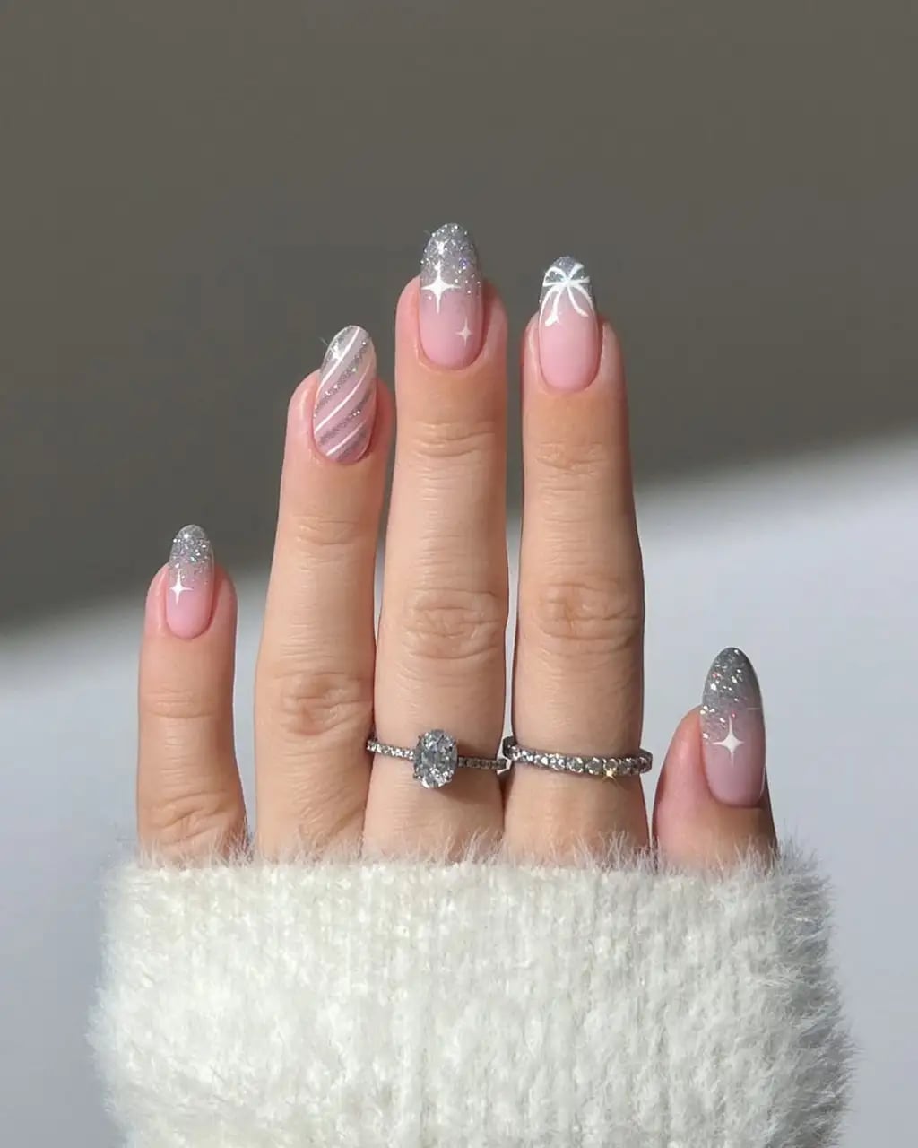 Placeholder Image: Glitter Nails Designs Placeholder Image: Glitter Nails Designs — Simple Shimmer Nails