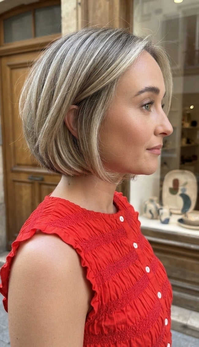 Ash Blonde Bob With Subtle Highlights — Simple Short Bob Hairstyles