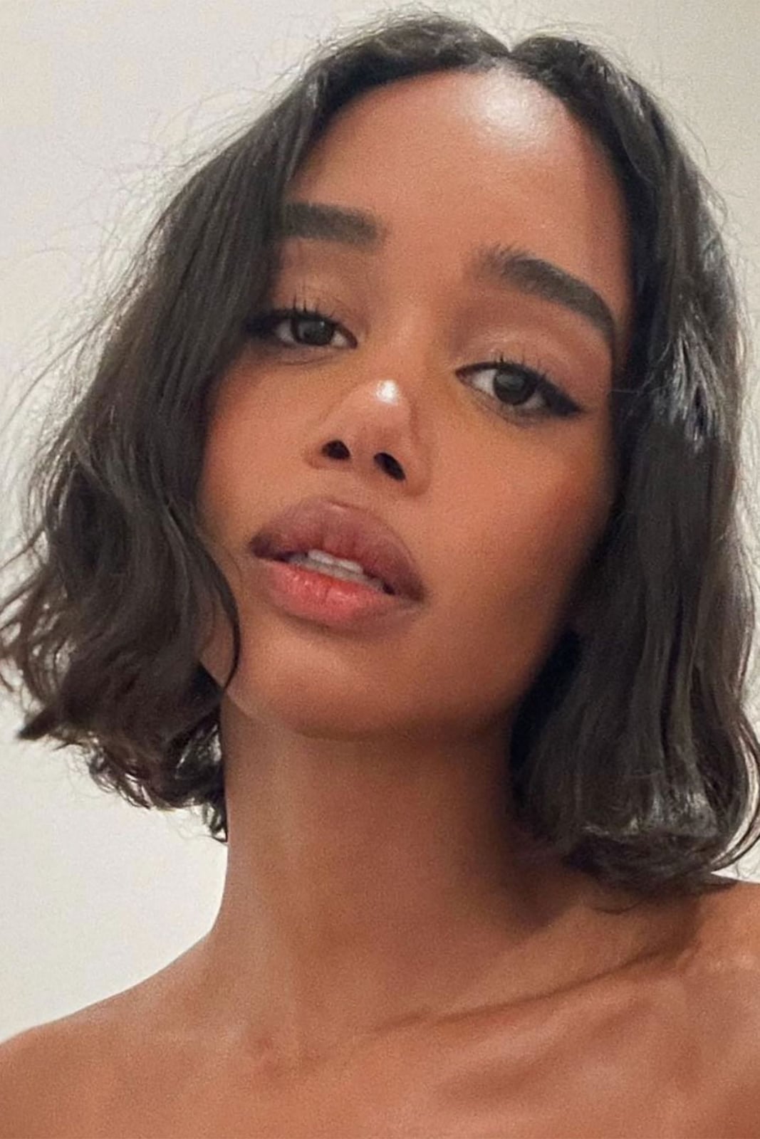 Dark Brown Chin Bob Loose Waves — Simple Short Bob Hairstyles