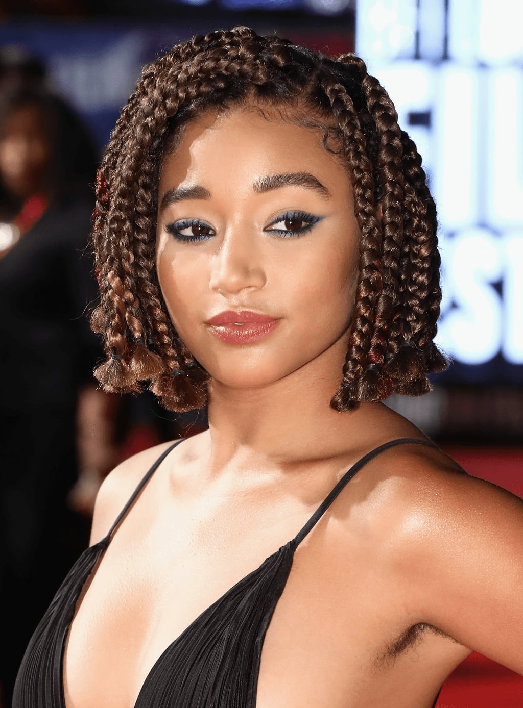 Rich Brown Bob Braids With Side Part — Simple Short Braids