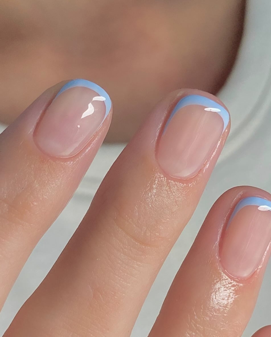 Short Square Nails With Classic White French Tips Short Square Nails With Classic White French Tips — Simple Short French Tip Nails
