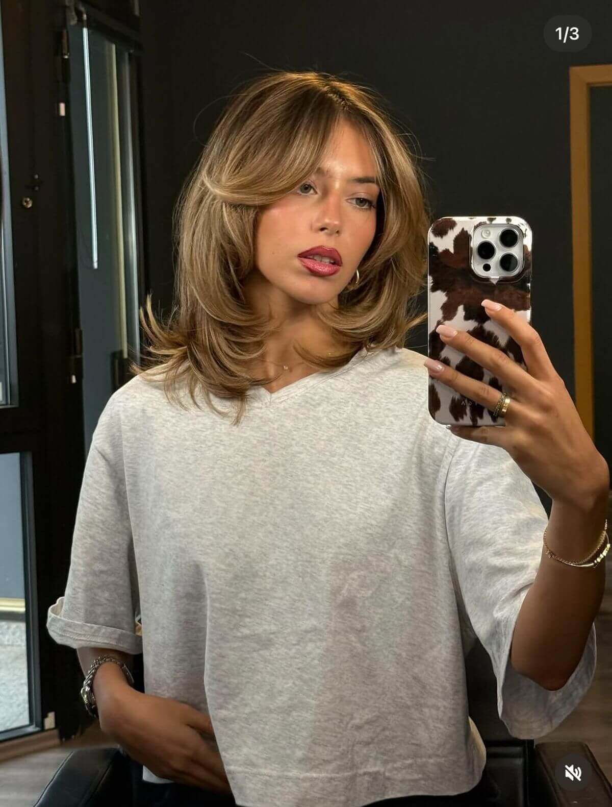 Layered Shoulder Cut Medium Brown Balayage — Simple Shoulder Length Haircuts