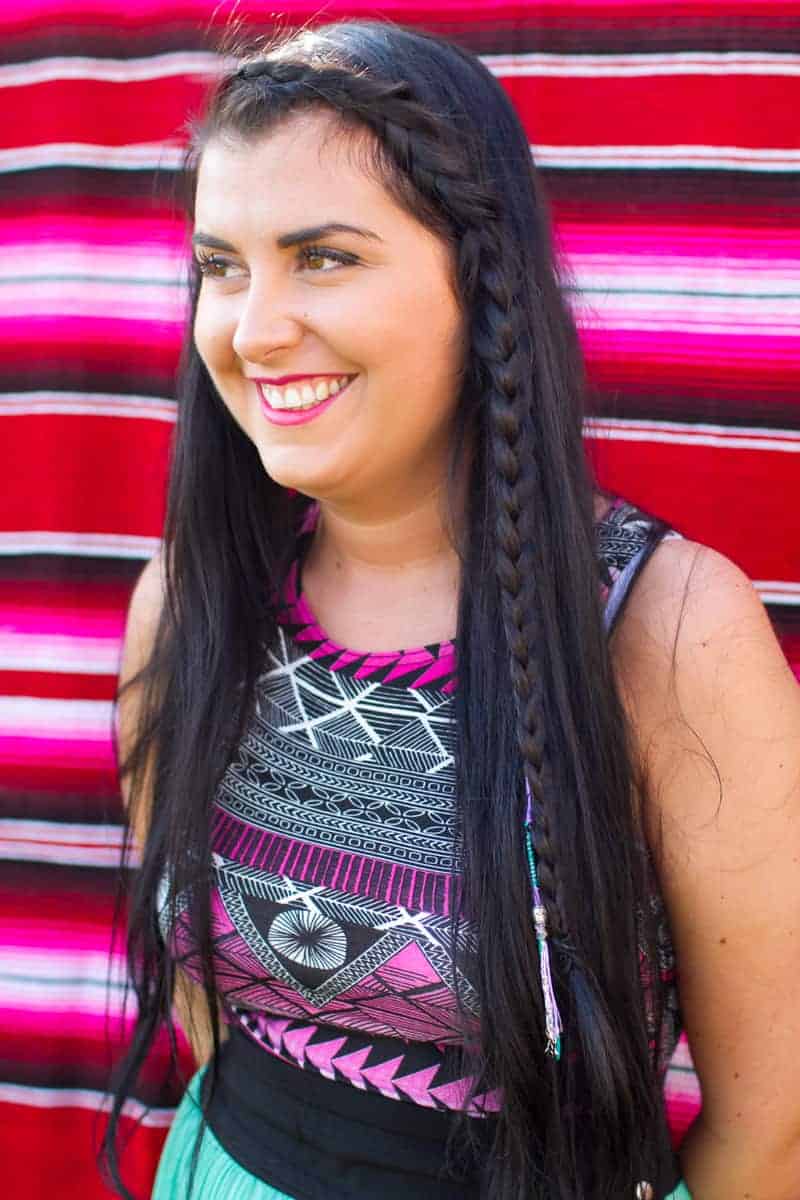 Mid-Back Thick Dutch Braid With Blonde Tones — Simple Side Part Braids