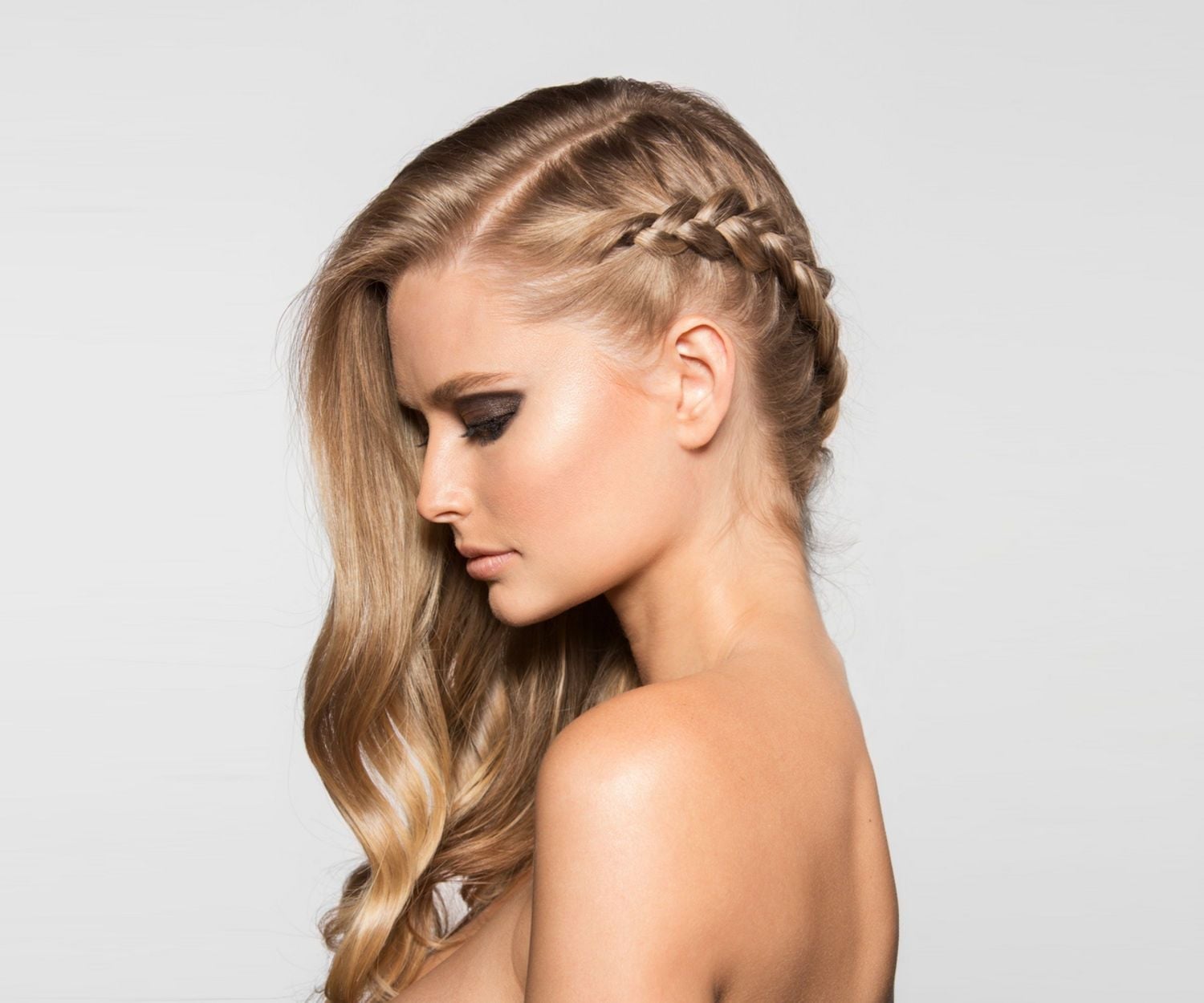 Honey Blonde Side French Braid — Simple Side Part Braids