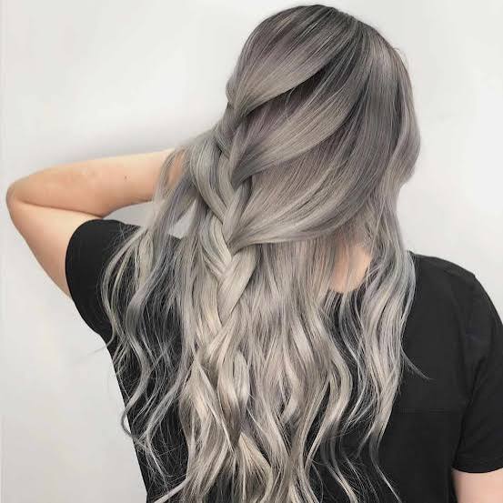 Mid-Back Layers With Dark Base And Silver Highlights — Simple Silver Highlights