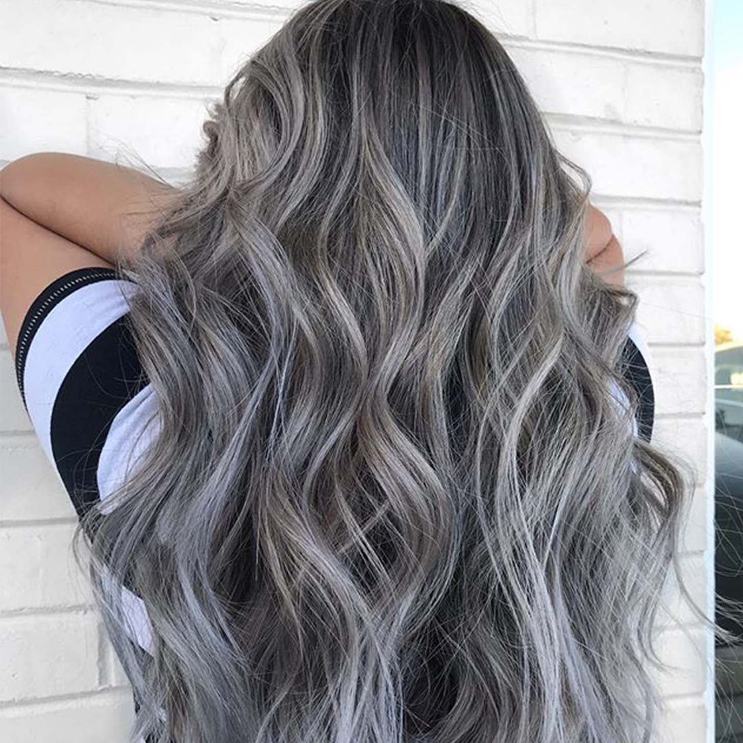 Mid-Back Layers With Silver Highlights — Simple Silver Highlights