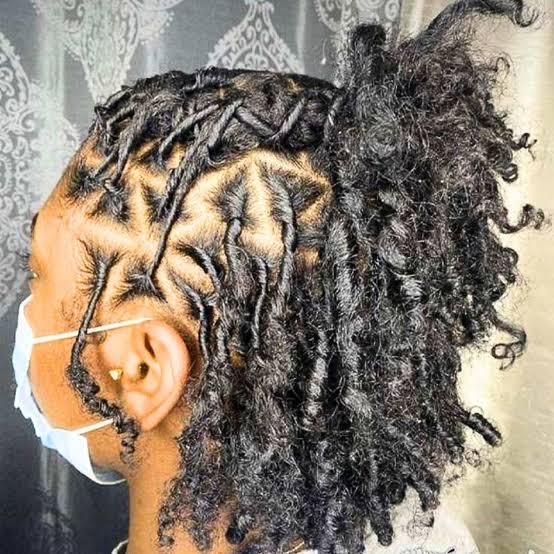 Shoulder Length Curly Thick Locs High Ponytail Shoulder Length Curly Thick Locs High Ponytail — Simple Starter Locs