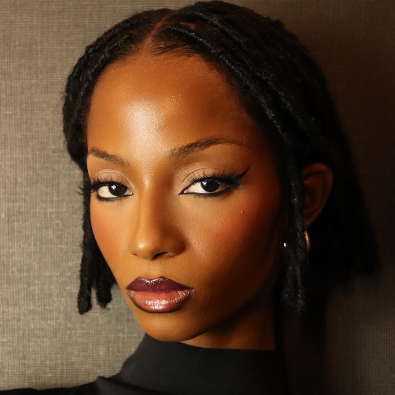 Chin Length Black Wavy Braided Locs Chin Length Black Wavy Braided Locs — Simple Starter Locs