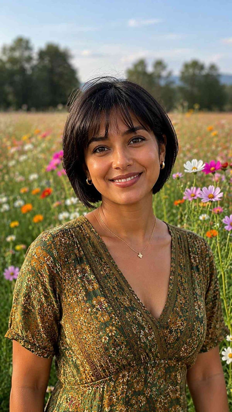 Ear Length Bob With Curtain Bangs Ear Length Bob With Curtain Bangs — Simple Straight Hair Haircuts