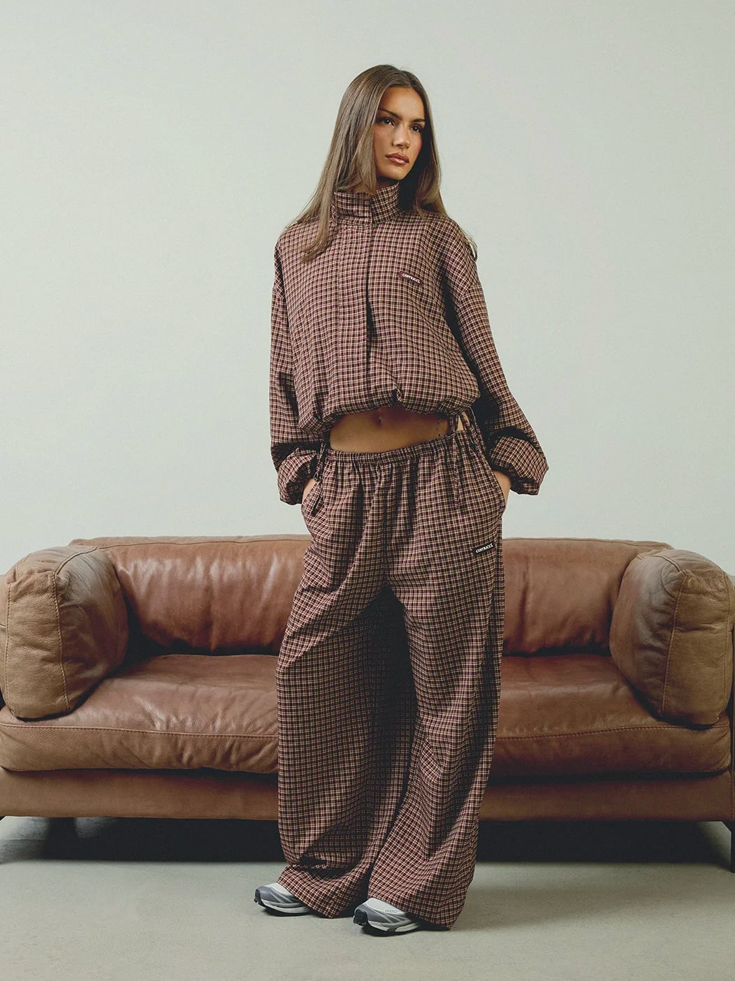 Checked Jacket And Trousers Set Checked Jacket And Trousers Set — Simple Streetwear Style