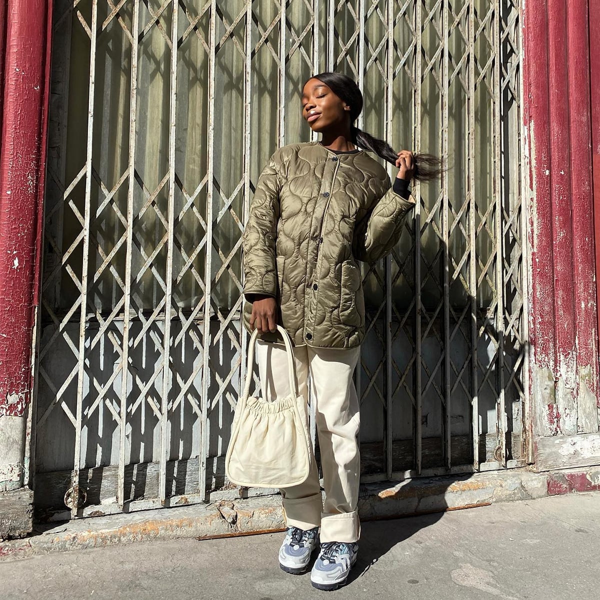 Quilted Jacket With Wide Leg Pants Quilted Jacket With Wide Leg Pants — Simple Streetwear Style