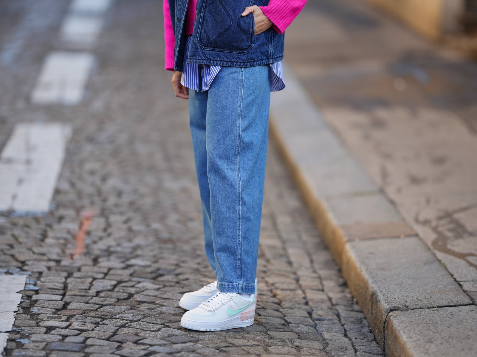 Denim Vest With Relaxed Fit Jeans Denim Vest With Relaxed Fit Jeans — Simple Streetwear Style