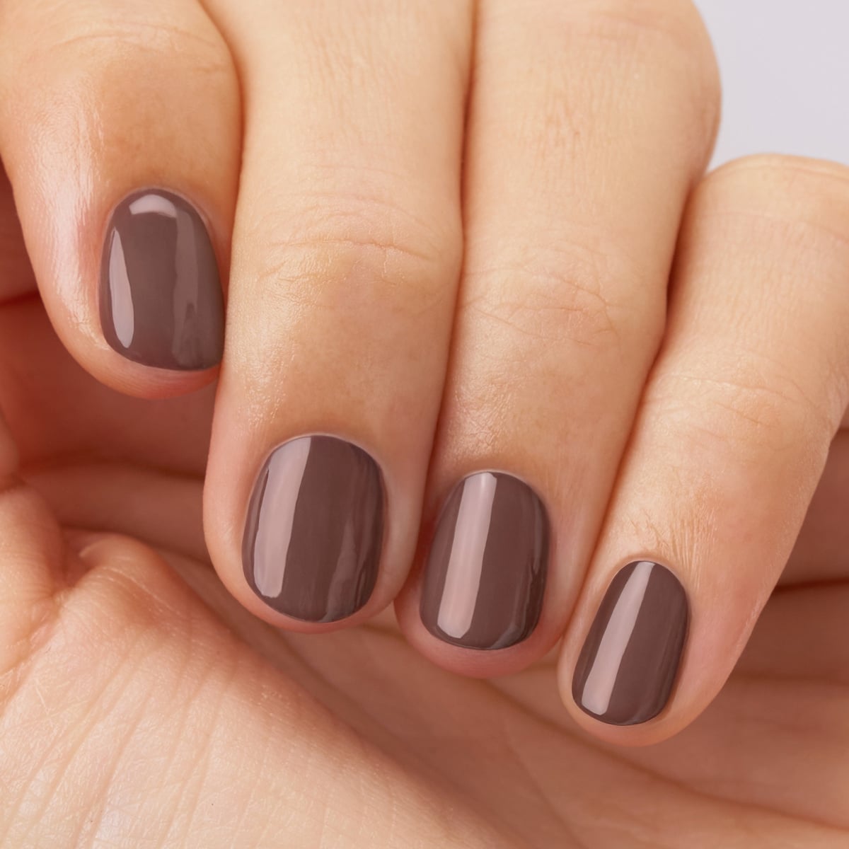 Medium Taupe Warm Undertone Short Square Nails Medium Taupe Warm Undertone Short Square Nails — Simple Taupe Nails