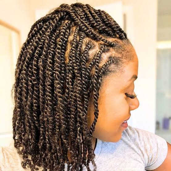 Collarbone Dark Brown Twists With Blonde Highlights Collarbone Dark Brown Twists With Blonde Highlights — Simple Two Strand Twists