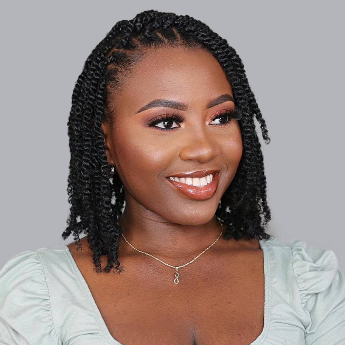 Bob Length Black Coily Twists Bob Length Black Coily Twists — Simple Two Strand Twists