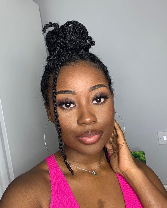 Collarbone Length Defined Black Twists Collarbone Length Defined Black Twists — Simple Two Strand Twists
