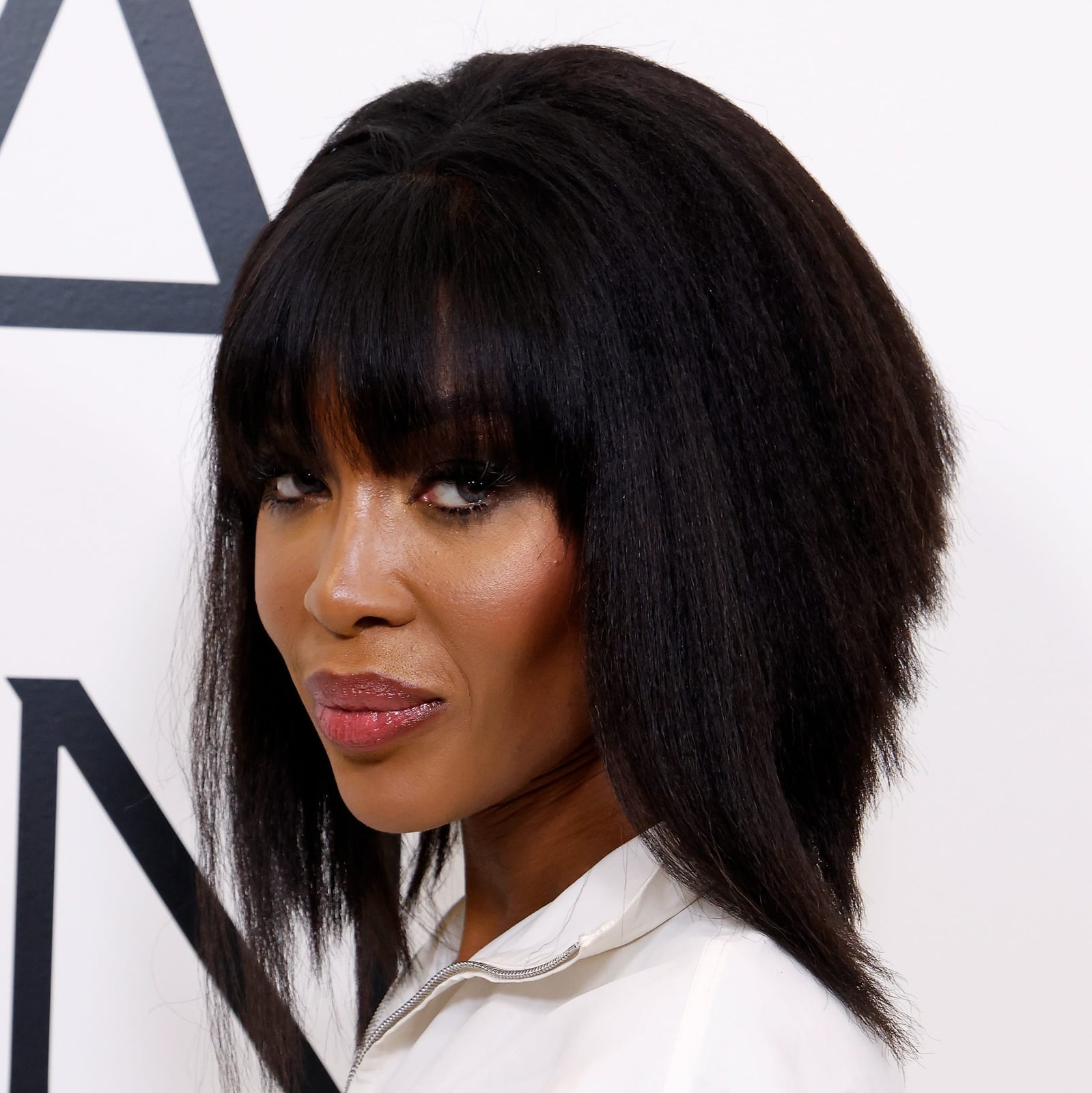 Shoulder Length Black With Full Bangs Shoulder Length Black With Full Bangs — Simple Voluminous Hair