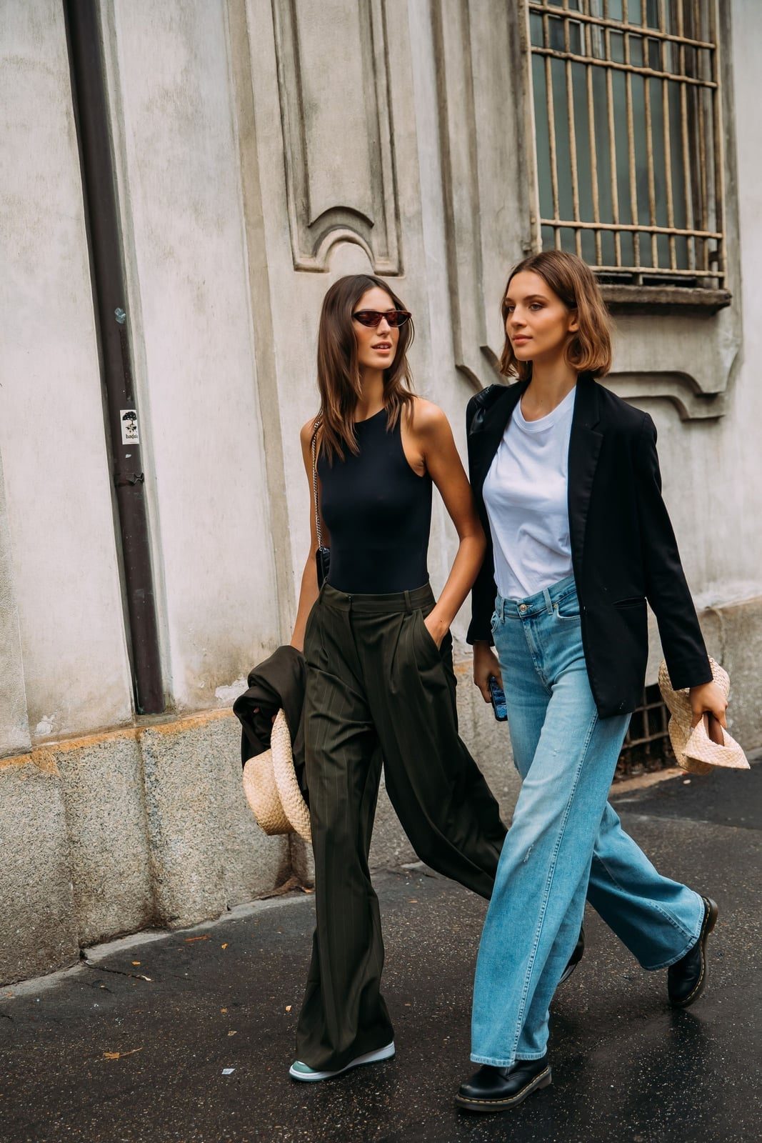 Wide Leg Trousers with Sneakers and a Blazer Wide Leg Trousers with Sneakers and a Blazer — Simple Weekend Outfits
