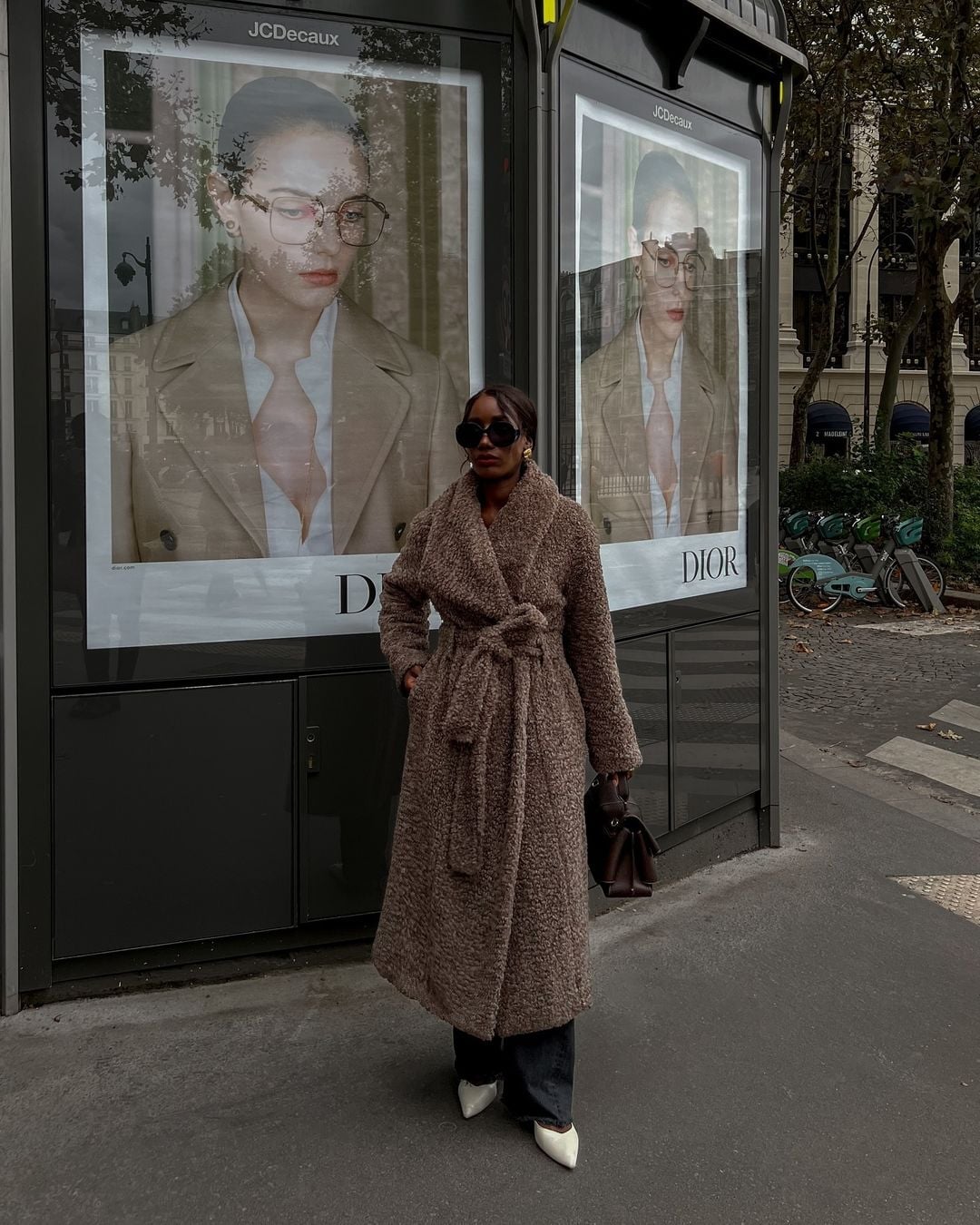 Long Teddy Coat with Straight Leg Trousers Long Teddy Coat with Straight Leg Trousers — Simple Weekend Outfits
