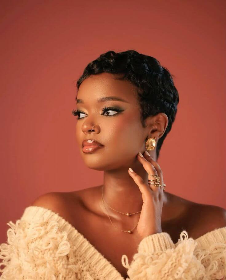 Black Curly Fine Pixie Cut — Simple Wig Styles