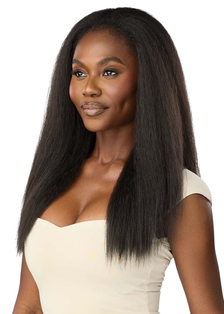 Long Straight Black Wig With Subtle Layers Long Straight Black Wig With Subtle Layers — Simple Wigs Human Hair