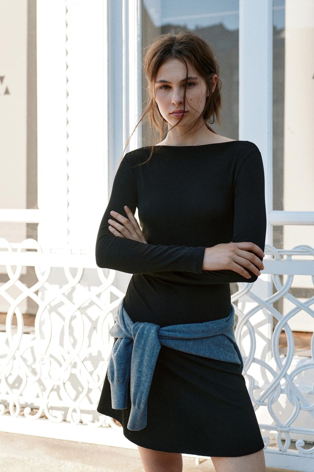 Black Jersey Knit Dress with Boat Neck Black Jersey Knit Dress with Boat Neck — Simple Work Dresses