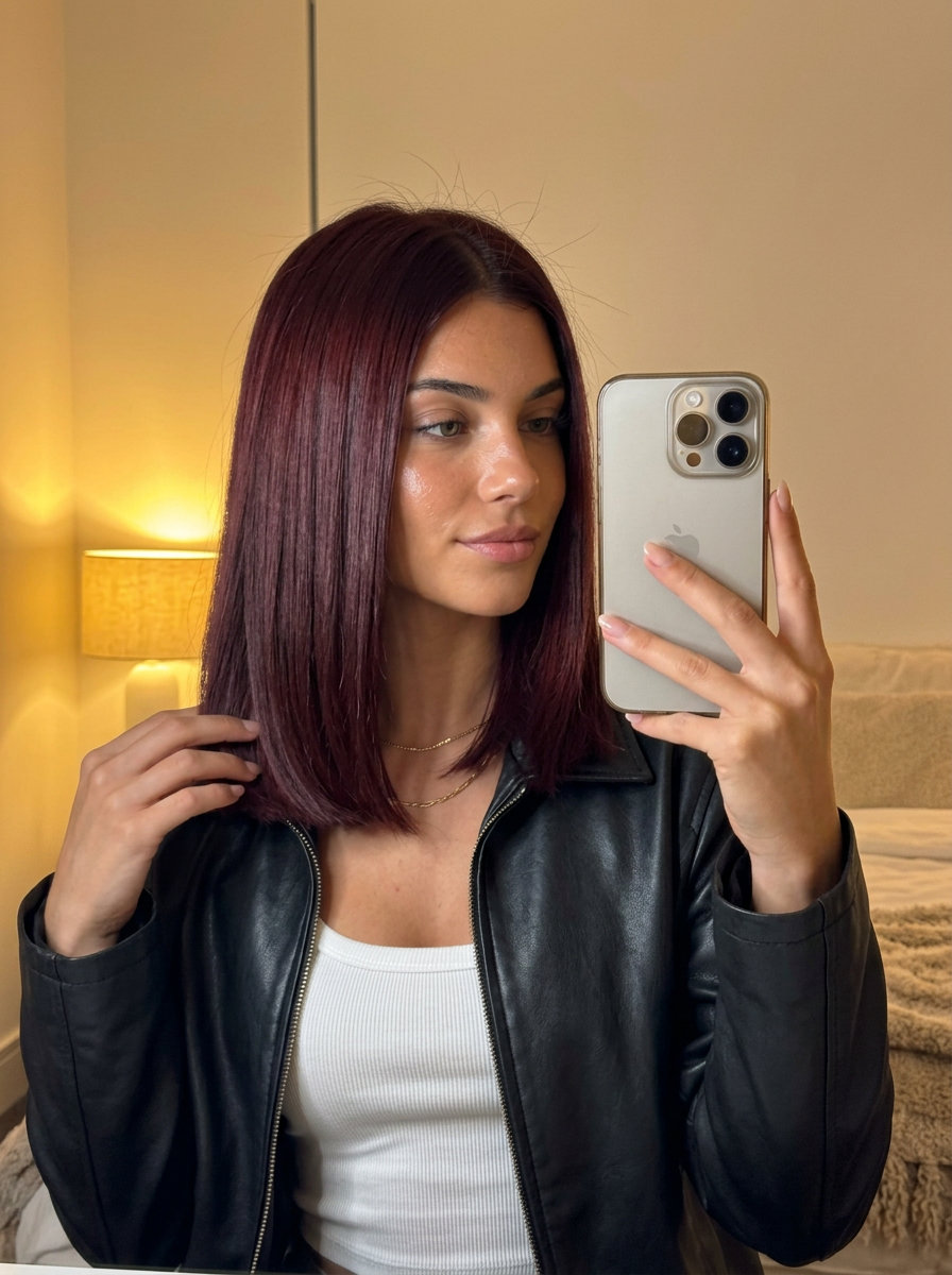 long layered strawberry blonde ombré with copper-gold pink undertones for weekend