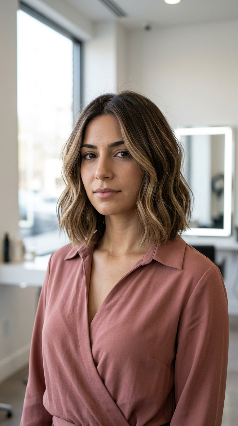 Toasted Walnut Bob Hair 2026: Chic & Natural short bob toasted walnut brown hair with golden beige babylights, invisible layers for summer