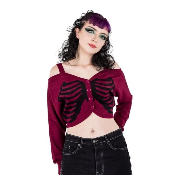 Mesh Long Sleeve with Skirt Overlay and Chain Detail — Trendy Alt Outfits