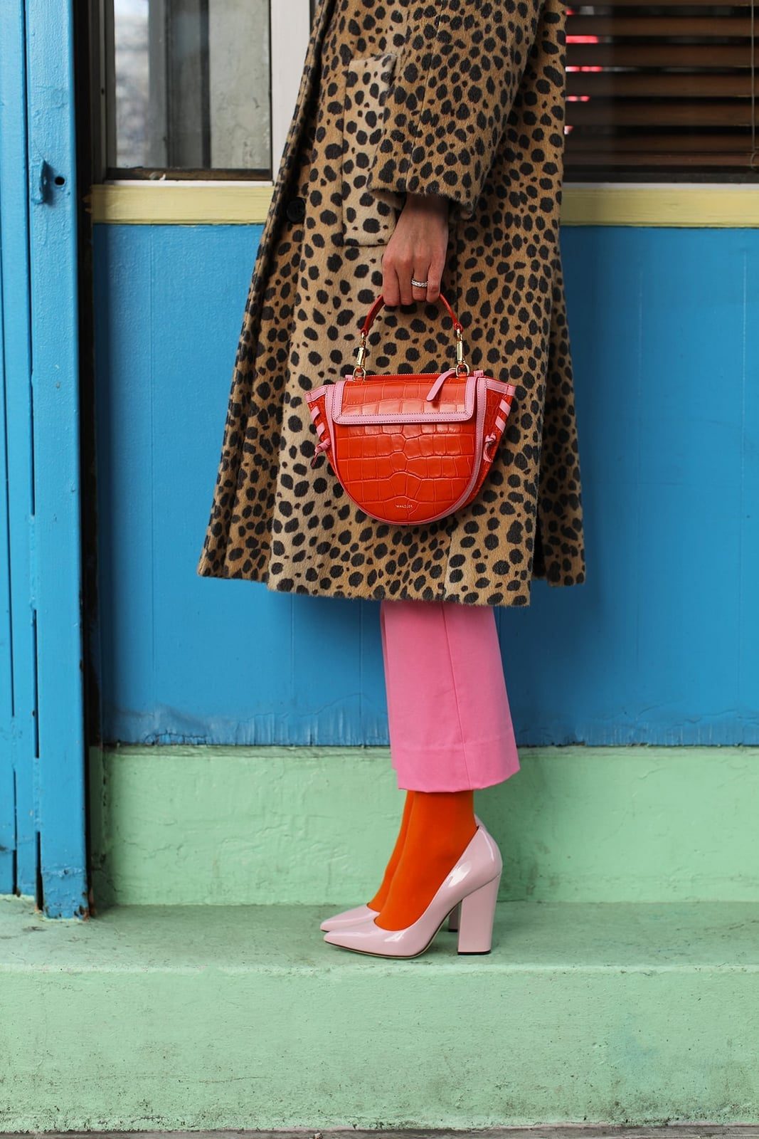 Leopard Print Coat Paired with Cropped Trousers — Trendy Animal Print Outfits