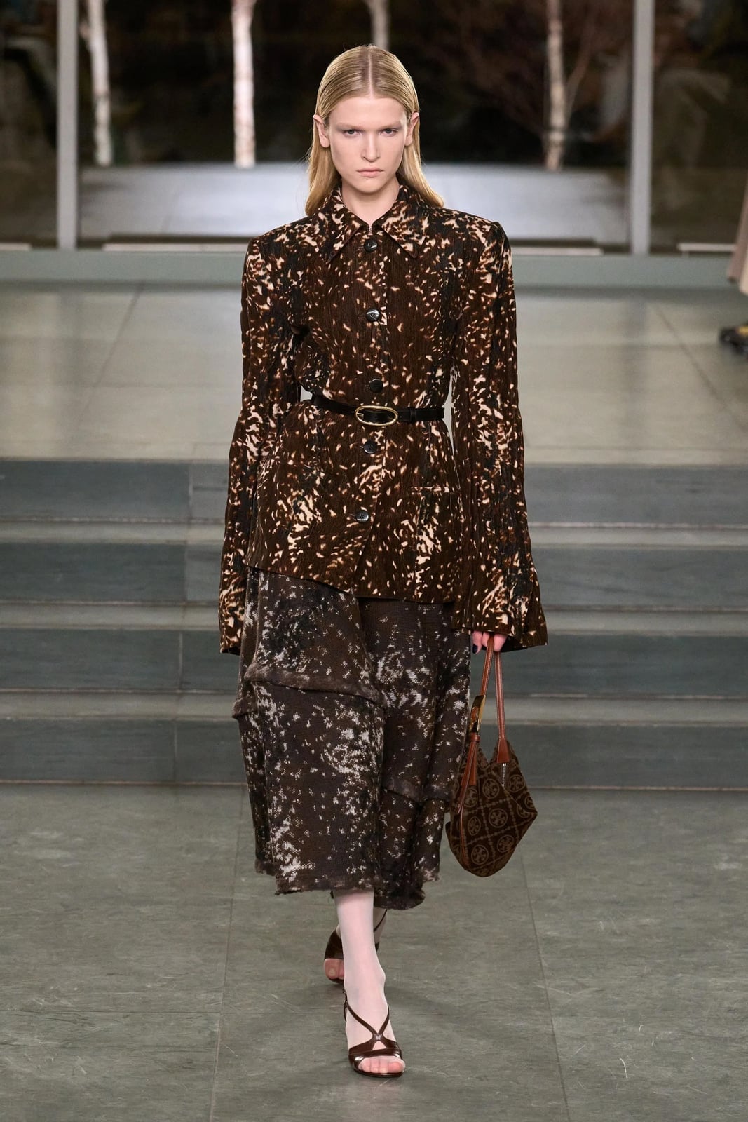 Abstract Animal Print Shirt and Dress Combination — Trendy Animal Print Outfits