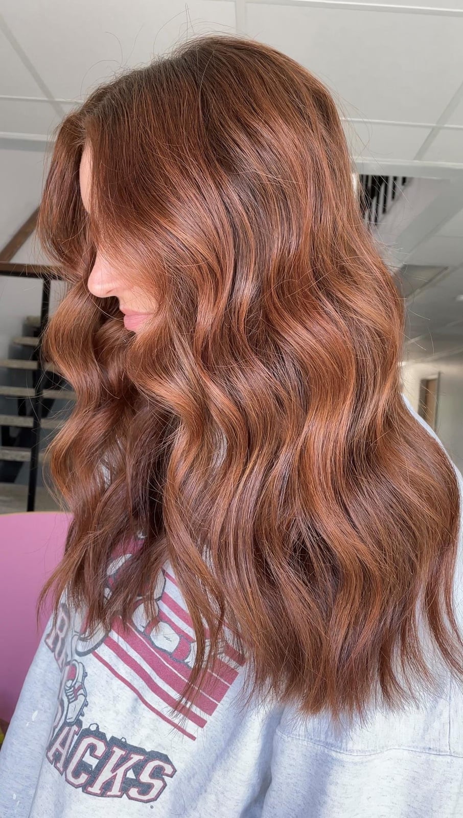 Warm Auburn With Subtle Lighter Strands Warm Auburn With Subtle Lighter Strands — Trendy Auburn Hair Color