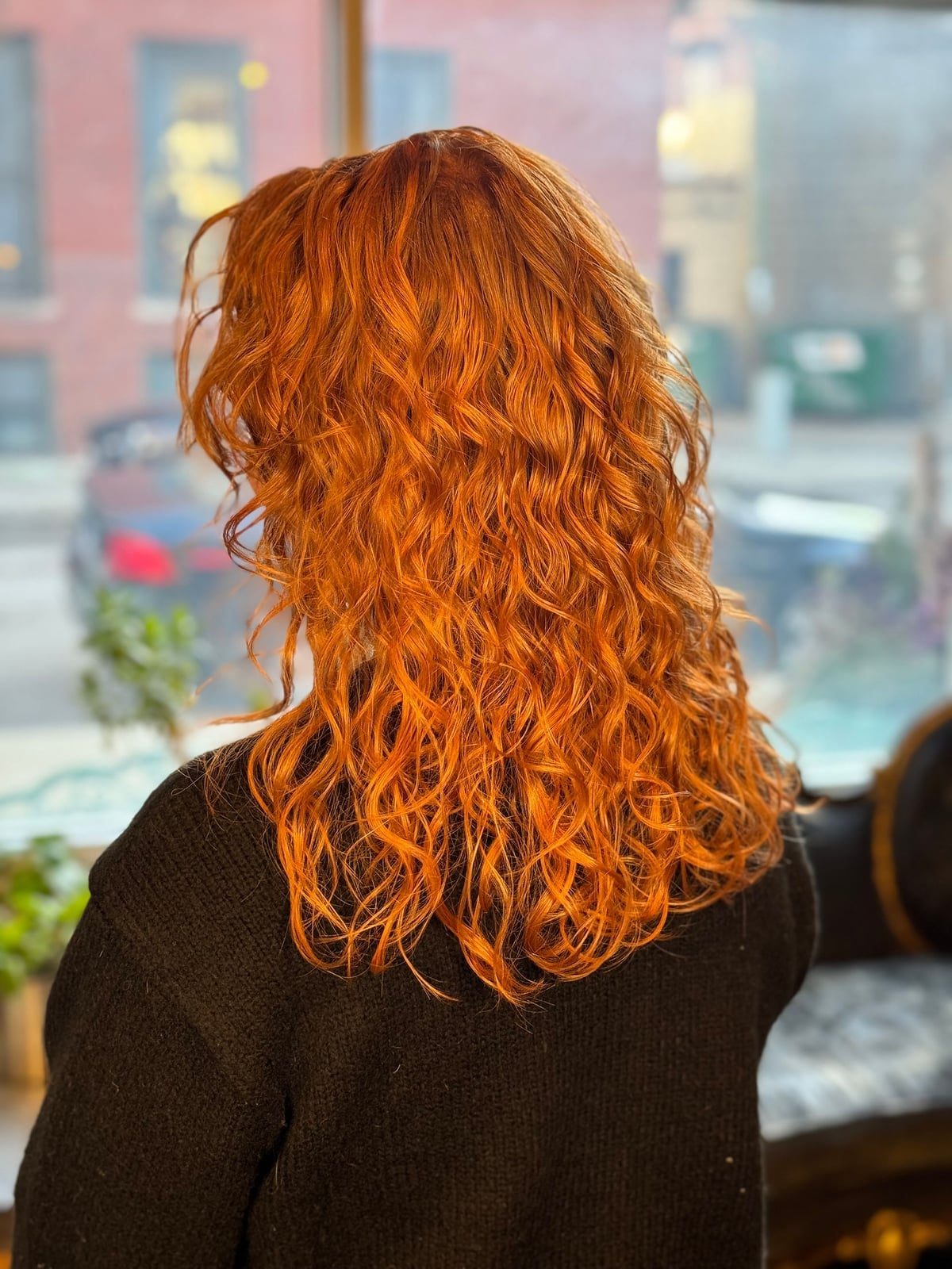 Vibrant Copper Auburn Air Dried Waves Vibrant Copper Auburn Air Dried Waves — Trendy Auburn Hair Color