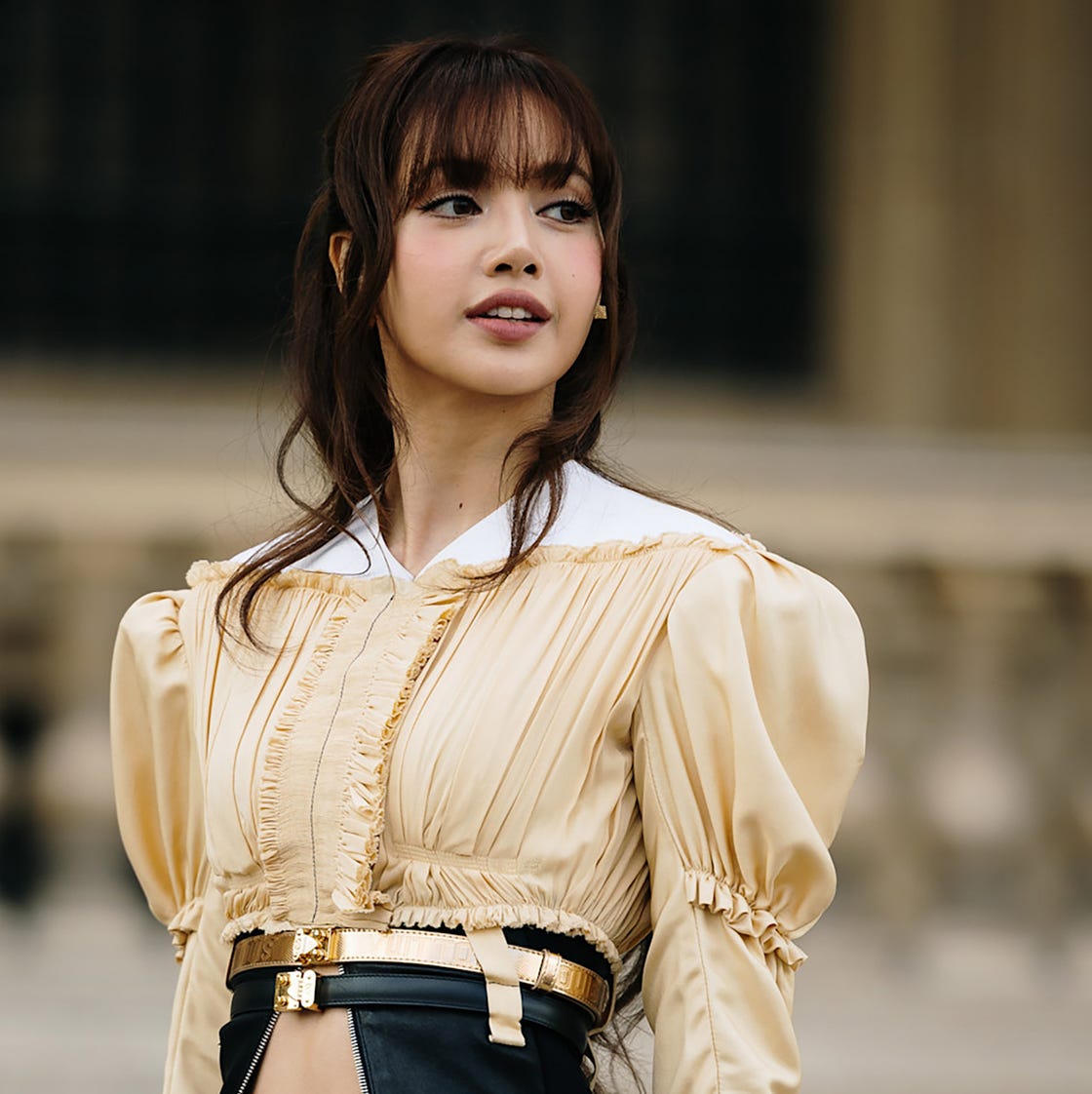 Long Brunette With Butterfly Bangs Long Brunette With Butterfly Bangs — Trendy Bangs Style