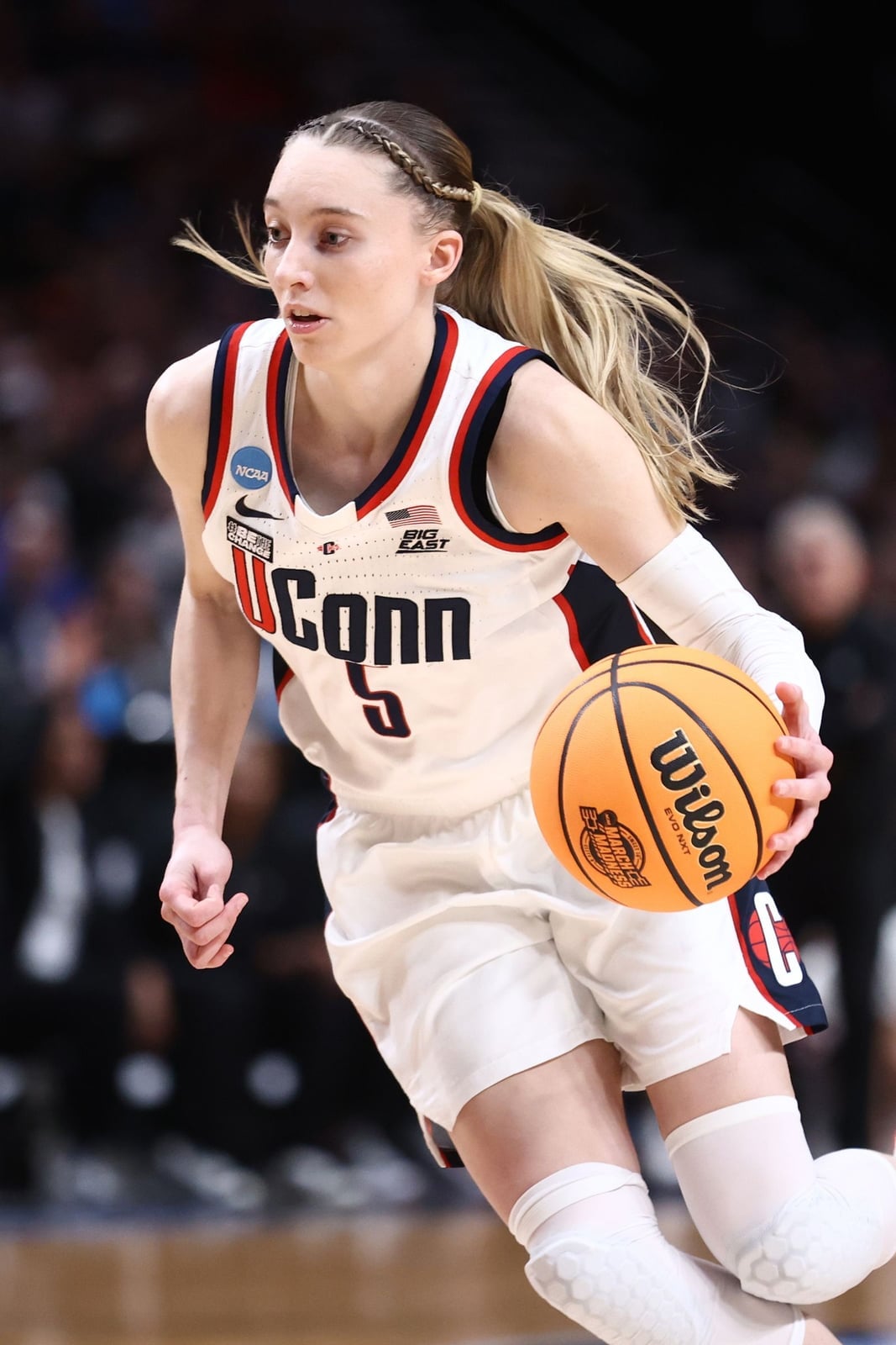 High Ponytail With Face-Framing Braids, The Hair Extends To Mid-Back High Ponytail With Face-Framing Braids, The Hair Extends To Mid-Back — Trendy Basketball Hairstyles