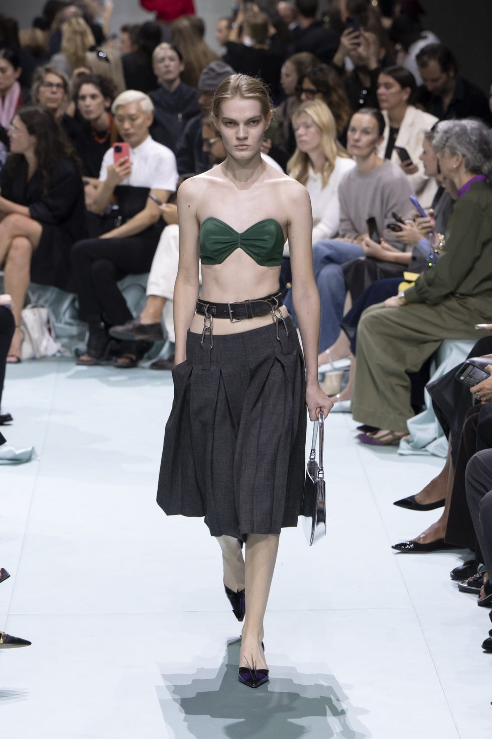 Layered Belts With Bandeau Top And Skirt — Trendy Belt Outfits