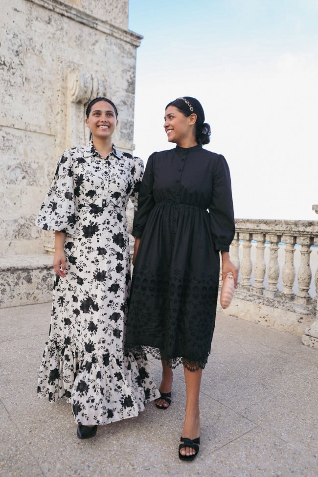 Broderie Anglaise Trim Black Midi Dress, Softer Variation Broderie Anglaise Trim Black Midi Dress, Softer Variation — Trendy Black Dress Outfits
