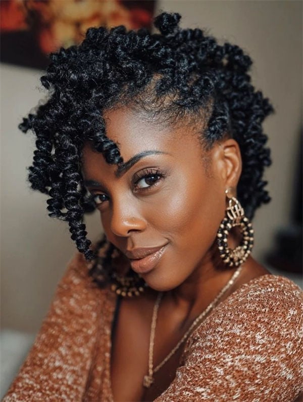 Short Natural Coils With Twist-Out — Trendy Black Hair